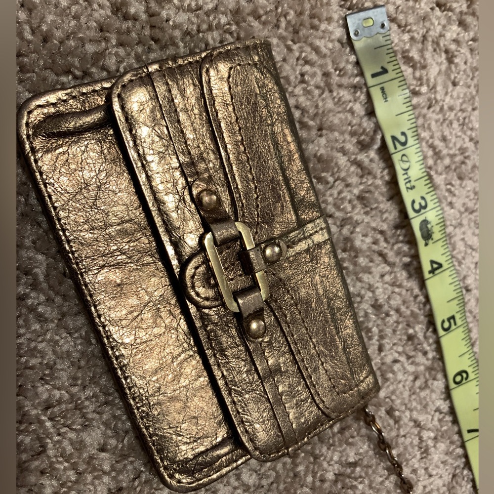 Vintage Gold copper mini card wrislet